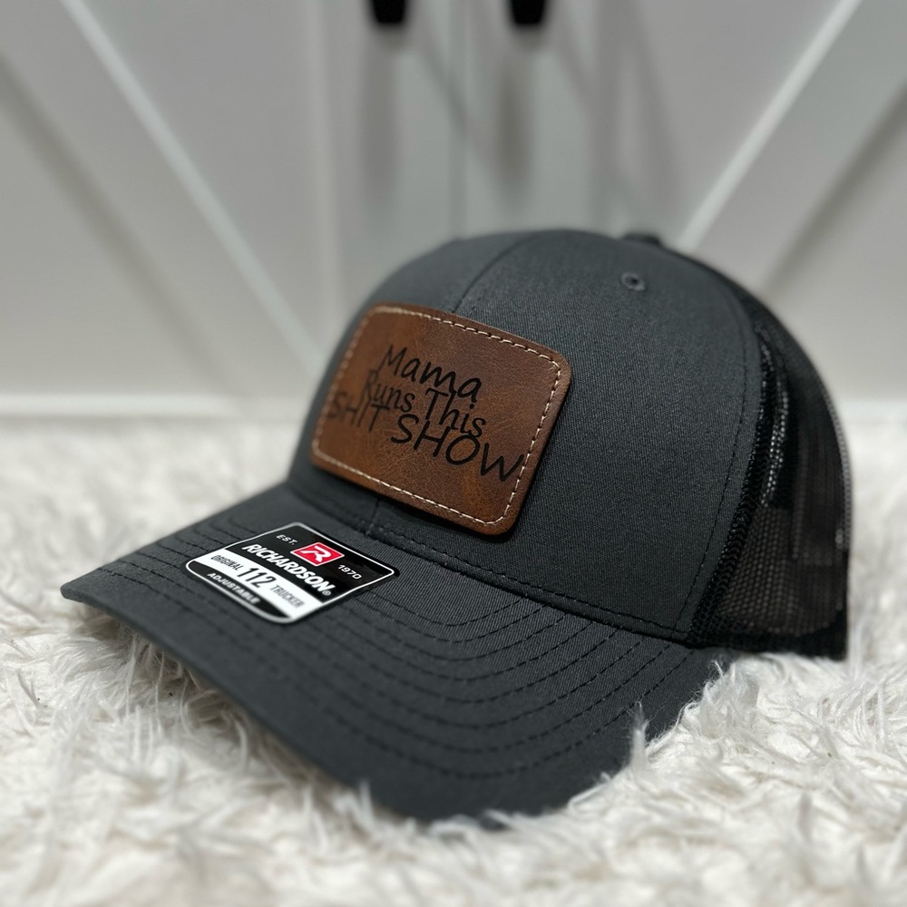 Trucker SnapBack Richardson 112 hat. Mama runs this.